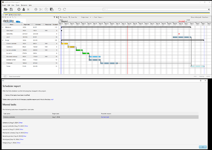 Planning on computer B