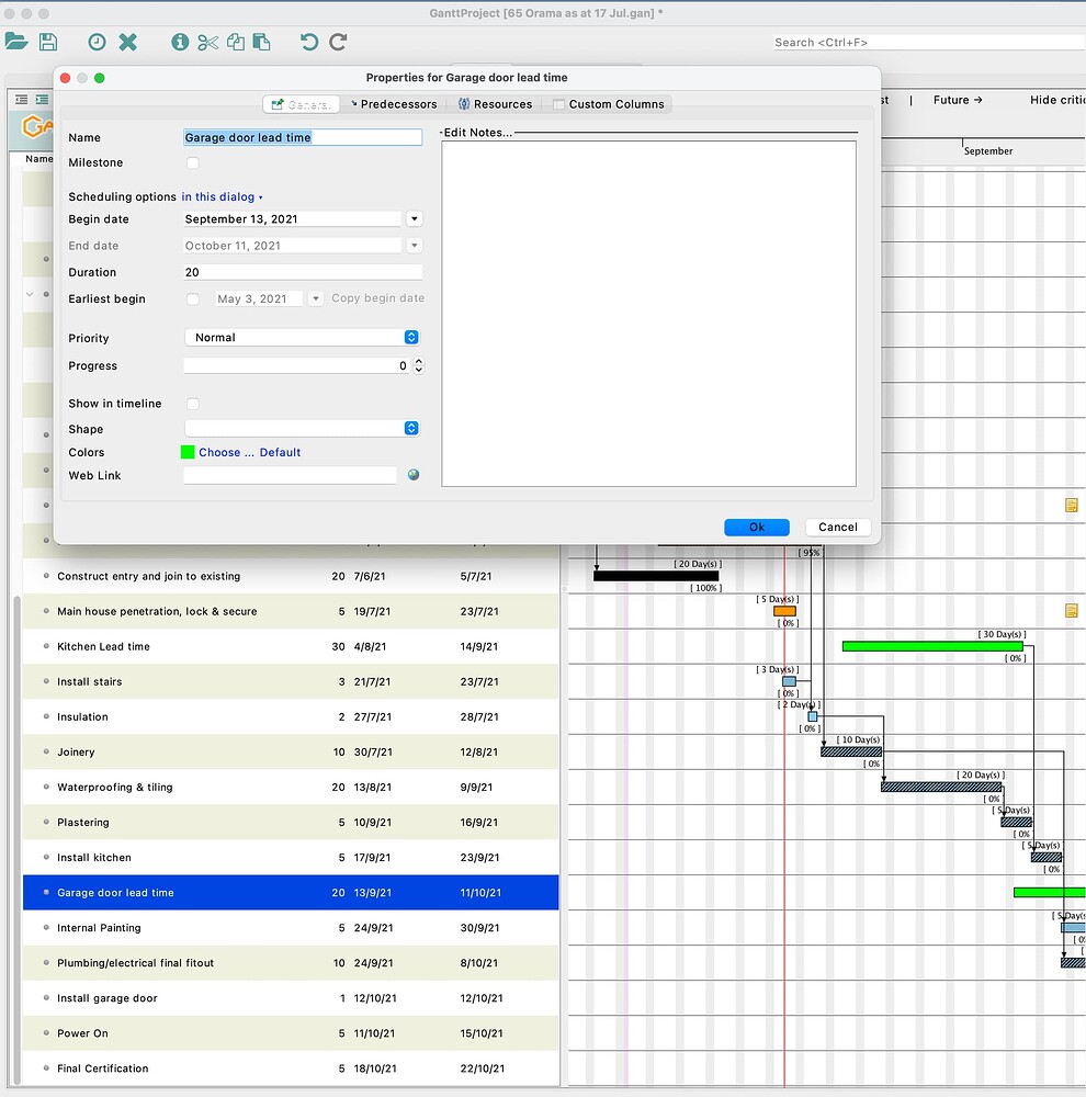 Colour coding tasks based on roles - GanttProject Desktop Support ...
